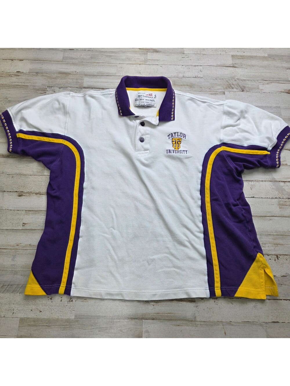 Pro Celebrity Taylor University Upland Indiana Polo Shirt XL Colorblock Golf